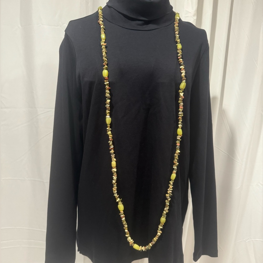 Multicolor Natural Gemstone Beaded Statement Necklace - Picture 3 of 3